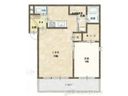 ダイヤ・イースト(1SLDK/2階)の間取り写真