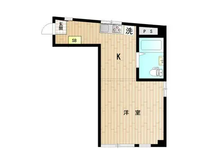 エスペランサ初台(1K/1階)の間取り写真