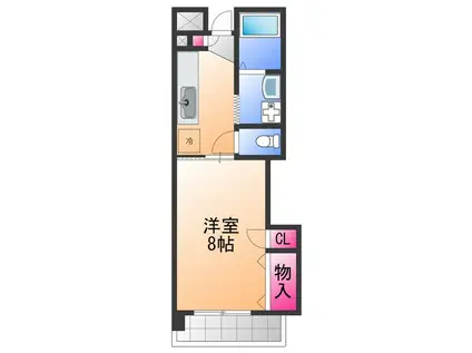 グランシャンブル(1K/2階)の間取り写真