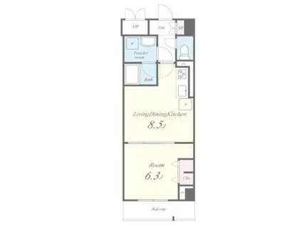 JPT RESIDENCE(1LDK/9階)の間取り写真