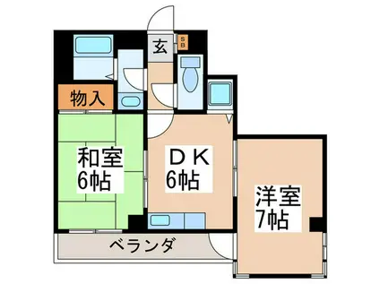 ANTHEM青戸ビル(2DK/7階)の間取り写真