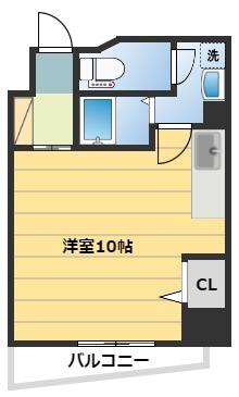 TKビル(ワンルーム/5階)の間取り写真