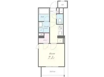ラ ルーチェ川名(1K/1階)の間取り写真