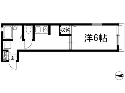 エステート小林(1K/2階)の間取り写真