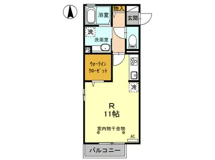 ROSEMARY(ワンルーム/1階)の間取り写真
