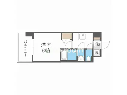 ドルチェヴィータ北浜(1K/8階)の間取り写真