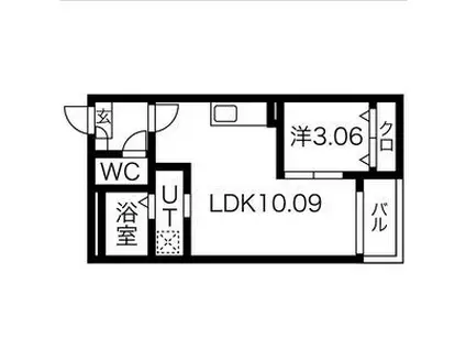 JACK FUNAIRIII(1LDK/2階)の間取り写真