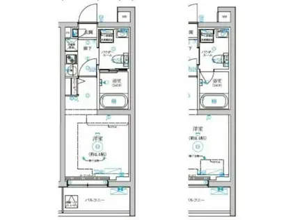 RELUXIA中野鷺宮(1K/6階)の間取り写真
