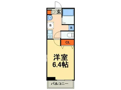 ロチュスルガルデ船橋日大前(1K/3階)の間取り写真