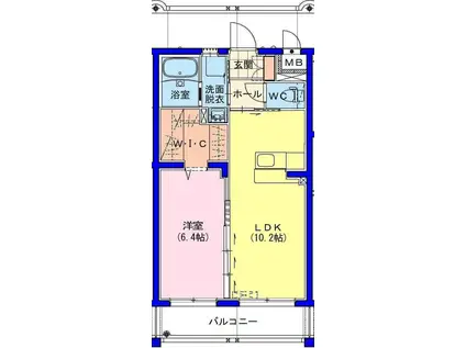 ユーミーMINATO(1LDK/3階)の間取り写真