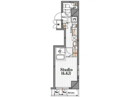 ガラ・シティ東日本橋(1K/11階)の間取り写真