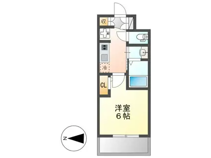 エステムコート名古屋新栄IIアリーナ(1K/3階)の間取り写真