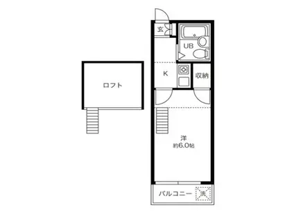 グリーンビラ サショウ(1K/1階)の間取り写真