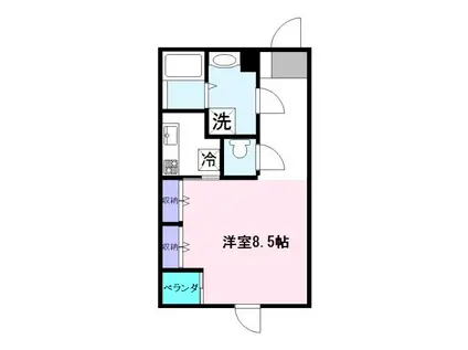 F.Oエイト(1K/4階)の間取り写真
