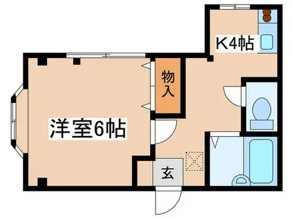 グレイスK(1K/1階)の間取り写真