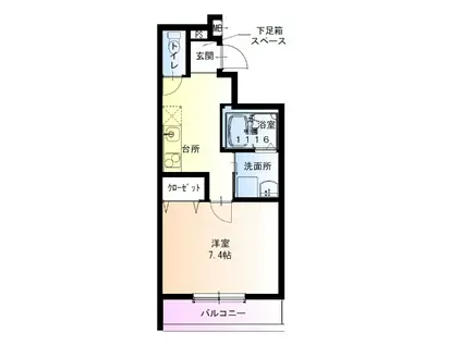 フジパレス千林III番館(1K/1階)の間取り写真