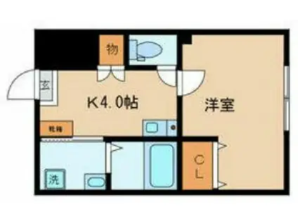 プライムガーデン中馬込(1K/1階)の間取り写真