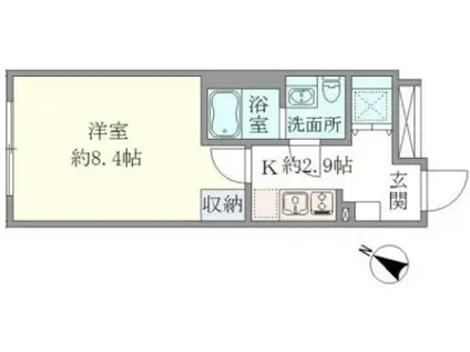 HTピア赤坂(1K/2階)の間取り写真