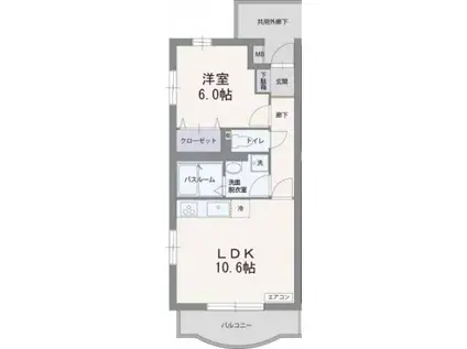 フィールドコート ステラ(1LDK/4階)の間取り写真