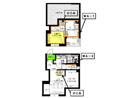 SQUARE大同(1SK/1階)の間取り写真