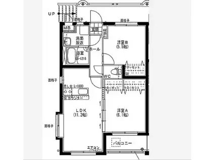 MAISON DE 太陽(2LDK/2階)の間取り写真