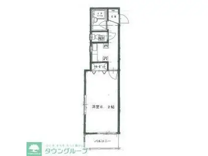 オラクル六浦(1K/1階)の間取り写真