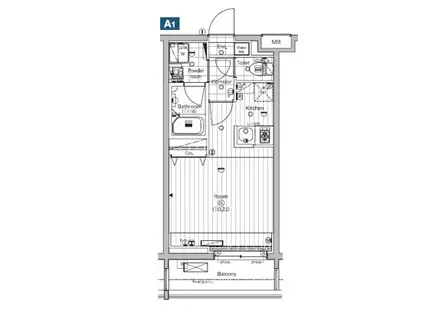 SYFORME HIGASHI-SHINJUKUIII(1K/1階)の間取り写真