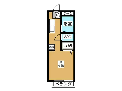 エクセルIII(ワンルーム/2階)の間取り写真