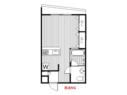 礼ゼロのオートロック ベルメゾン SZ(ワンルーム/3階)の間取り写真