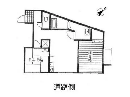 サウスヒルII(2DK/2階)の間取り写真