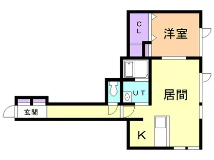 ALIVIO(1LDK/1階)の間取り写真