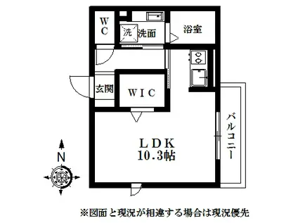 エトワール(1K/2階)の間取り写真