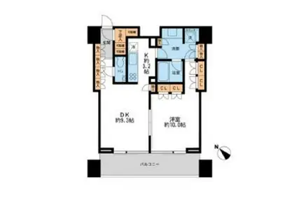 プロスペクトKALON三ノ輪(1LDK/14階)の間取り写真