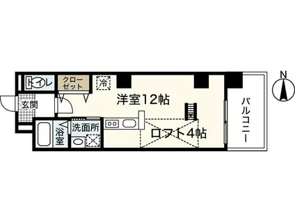 YSKBLD(ワンルーム/7階)の間取り写真