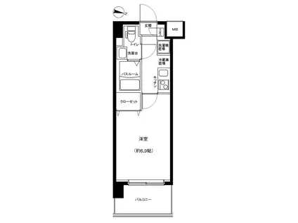 グランフォース西川口(1K/3階)の間取り写真