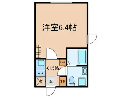 ルミナス下北沢(1K/1階)の間取り写真