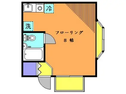 ラ・ベルメゾン(ワンルーム/1階)の間取り写真