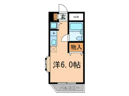 経堂シャトレヨシオカ(ワンルーム/1階)の間取り写真