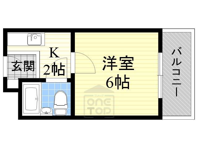マリアージュ箕面(1K/3階)の間取り写真