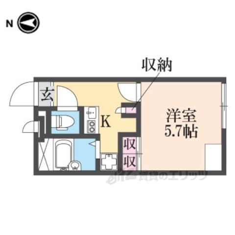 レオパレス東本町Ⅱ(1K/2階)の間取り写真