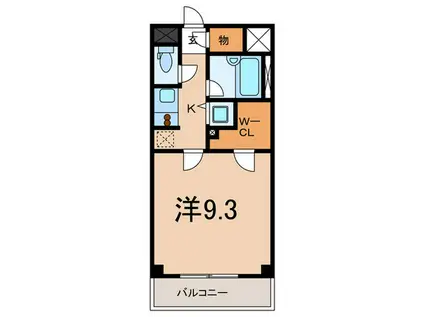 プライムコート成増(1K/4階)の間取り写真