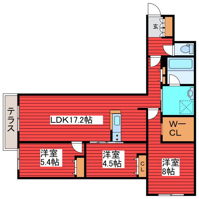 CRESCENDO月寒西(3LDK/2階)の間取り写真