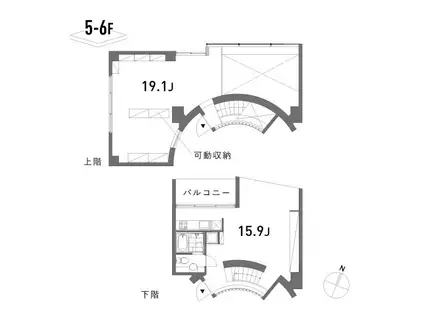 ILUSA(1LDK/5階)の間取り写真