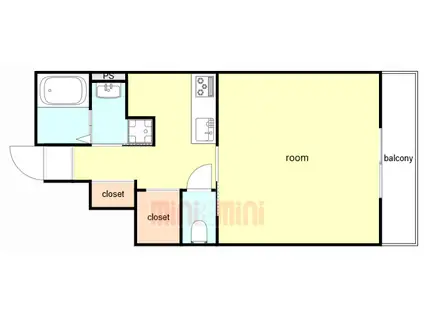 Kパラツッォ垂水泉が丘(1K/1階)の間取り写真