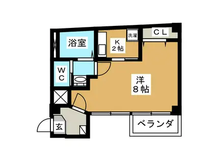 グラン・プレイス(1K/5階)の間取り写真