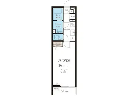 リブリシアフル(1K/2階)の間取り写真