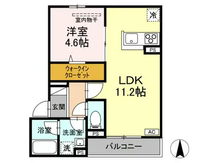 ラフィネ西桜町(1LDK/3階)の間取り写真
