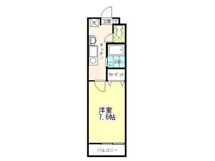 エスケーハイツ曳舟(1K/2階)の間取り写真