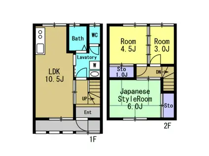 エステートハイム(3LDK/1階)の間取り写真