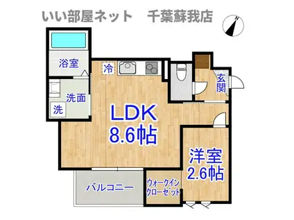 REGALEST 千葉駅(1LDK/3階)の間取り写真